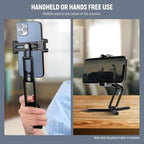 NEEWER Phone Tripod Mount with Cold Shoes, Metal Smartphone Adapter Compatible - Image 4