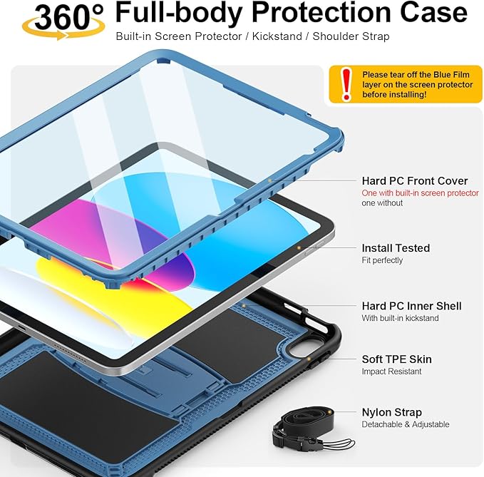 SEYMAC stock Case for iPad 11th/10th Generation 11''/10.9'' 2025/2022, - Image 5
