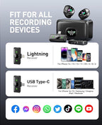 Wireless Lavalier Microphone for iPhone: 2PCS Mini Wireless Microphones for - Image 6