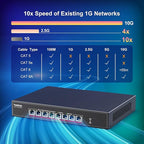 YuanLey 8 Port 10G PoE Switch Unmanaged, 8 x 10G Base-T PoE Ports, - Image 5
