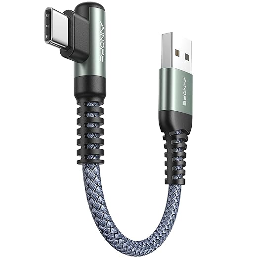 AINOPE USB C Cable 0.5ft, 3.1A Type C Charger Fast Charging Cable Right Angle by AINOPE10yearsforphoneaccessories