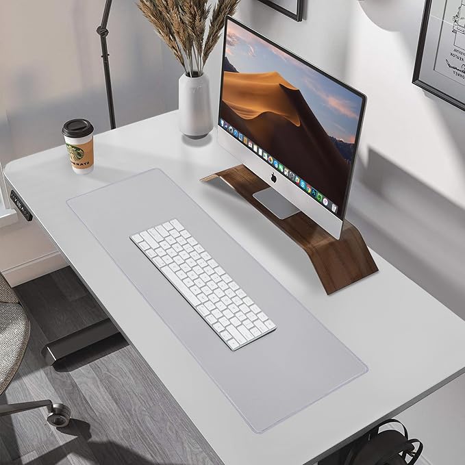 ALOANES Silvery Waterproof Desk Mat, Large Mouse Pad - Image 8