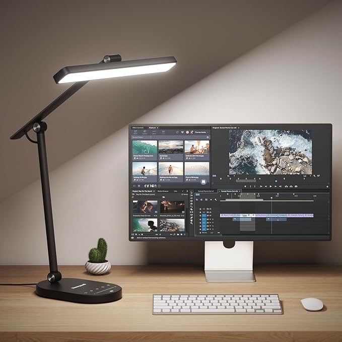 Honeywell Desk Lamp for Home Office, H4 Sunturalux™ Eye-Caring LED Desk Light by HoneywellAirComfort