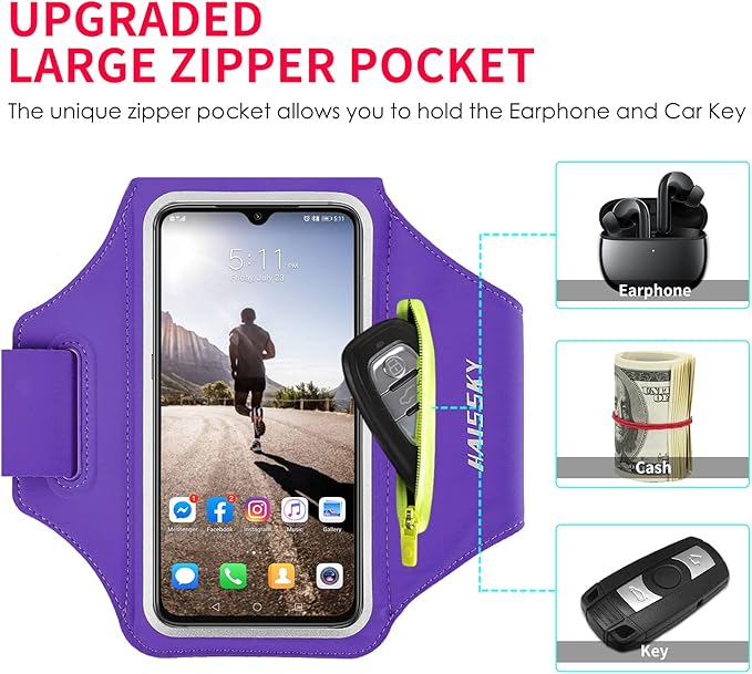 Running Armband with Earphone Bag Cell Phone Armband - Image 2