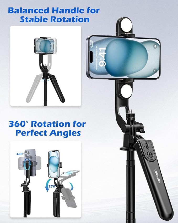 UBeesize 64'' Extendable Phone Tripod & Selfie Stick - Image 4