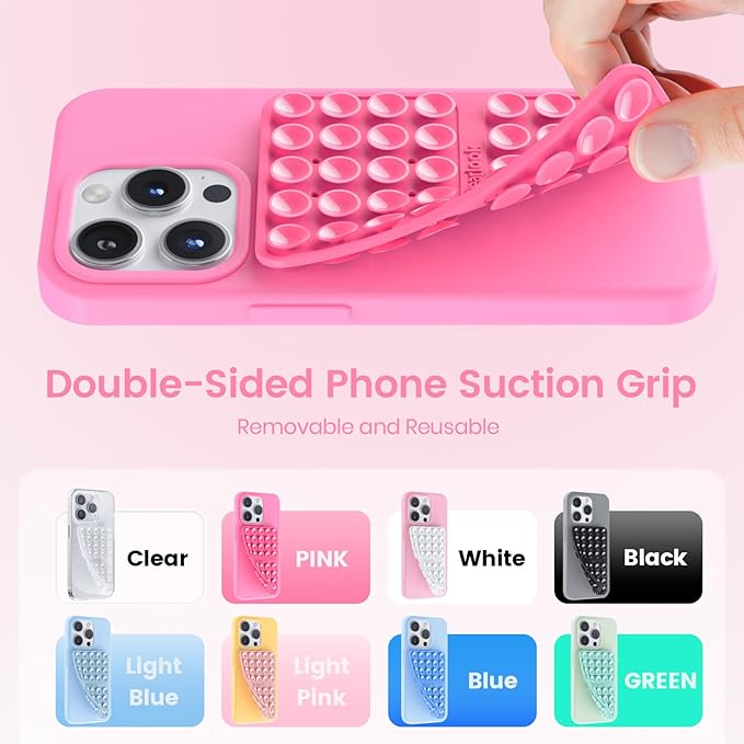Klearlook 4Pack Silicone Suction Cup Phone Case Mount Double Sided, Sticky - Image 4