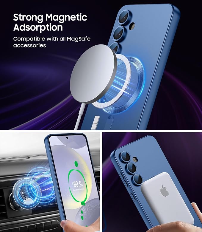 Magnetic for Samsung Galaxy S24 Plus Case Slim Soft Silicone Bumper Shockproof - Image 3