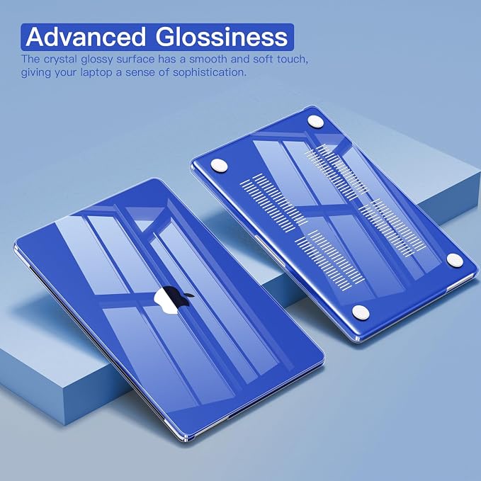 CISSOOK Compatible with MacBook Air 13.6 inch Case Blue 2022 2024 2025 Release - Image 3