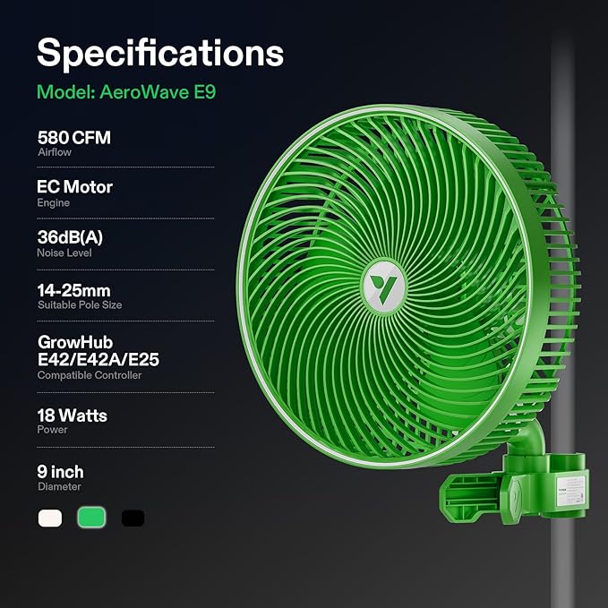 VIVOSUN AeroWave E9 Grow Tent Fan 9”, EC Motor, WiFi-Controllable, US Patented - Image 7