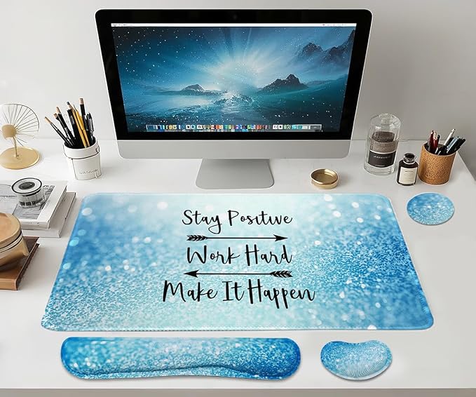 Large Mouse Pad and Keyboard Wrist Rest, Desk Pad - Image 5