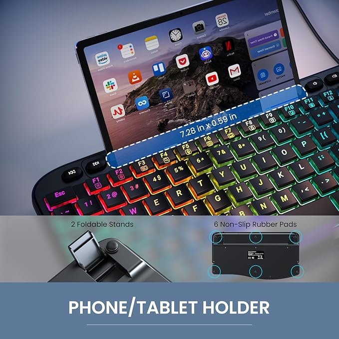Ergonomic Backlit Keyboard - Image 6