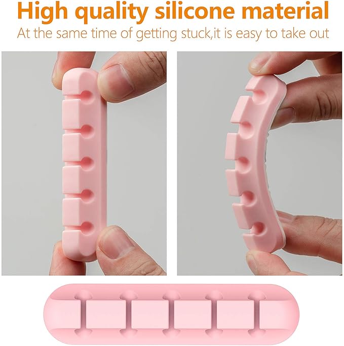 Pink Desk Cable Organizer - Image 6