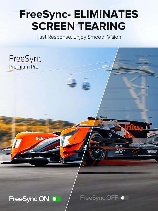 UPERFECT 24.5" Portable Monitor 240Hz Gaming Monitor 1200:1 Contrast FreeSync - Image 4