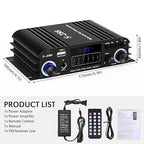 Facmogu S-288 4 CH Bluetooth 5.0 Home Audio Amplifier, RMS 45Wx4, Max 600W HiFi - Image 7