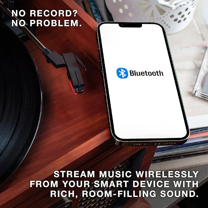 Victrola The Quincy 6-in-1 Bluetooth Record Player & Multimedia Center - Image 3