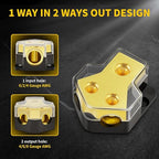 12V Power Distribution Block Car Audio 2 Way 0/2/4 Gauge in 4/6/8 Gauge Out - Image 4