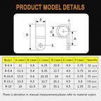 Bigtrans 305 Pcs Nylon Plastic R-Type Wire Clips 1/4" 5/16" 3/8" 1/2" 3/4" - Image 3