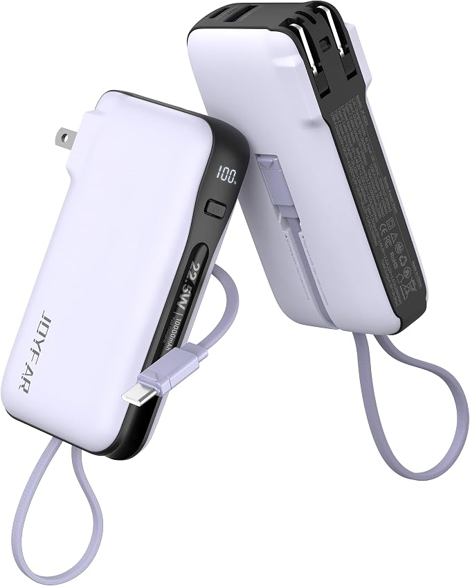 Portable Charger with Built-in USB-C Cable & Plug, 000mAh 5V/4.5A Power Bank by Unknown