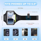 Running Armband with Earphone Pouch & Card Slot, Running Phone Holder - Image 3