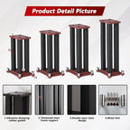A Pair of Universal Speaker Stands, Heavy Duty Speaker Stands Holds Bookshelf - Image 3