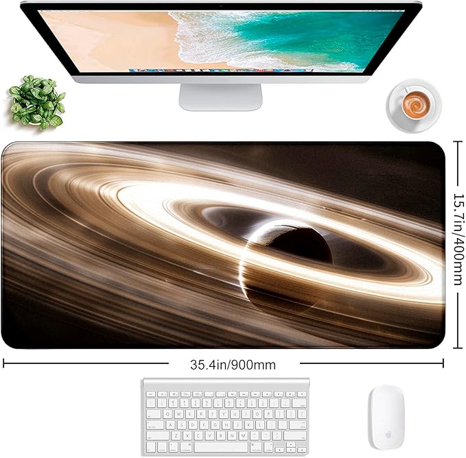 Extra Large Space Earth Table Mat, Dirt Resistant Creative Milky Way Table Mat - Image 2