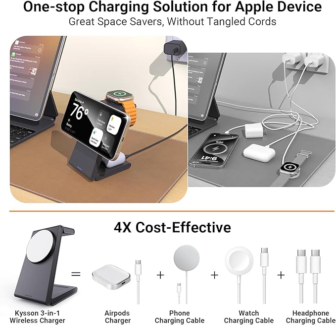 Foldable 3 in 1 Charging Station - Image 2