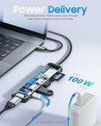 Hiearcool USB C Hub, USB-C Adapter, 7 in 1 USBC to HDMI Multi-Port Adapter - Image 3