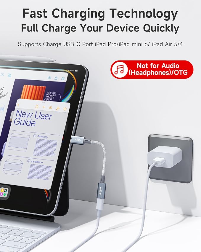 2 Pack Lightning to USB C Adapter, Lightning Female to USB C Male Cable Adapter - Image 5