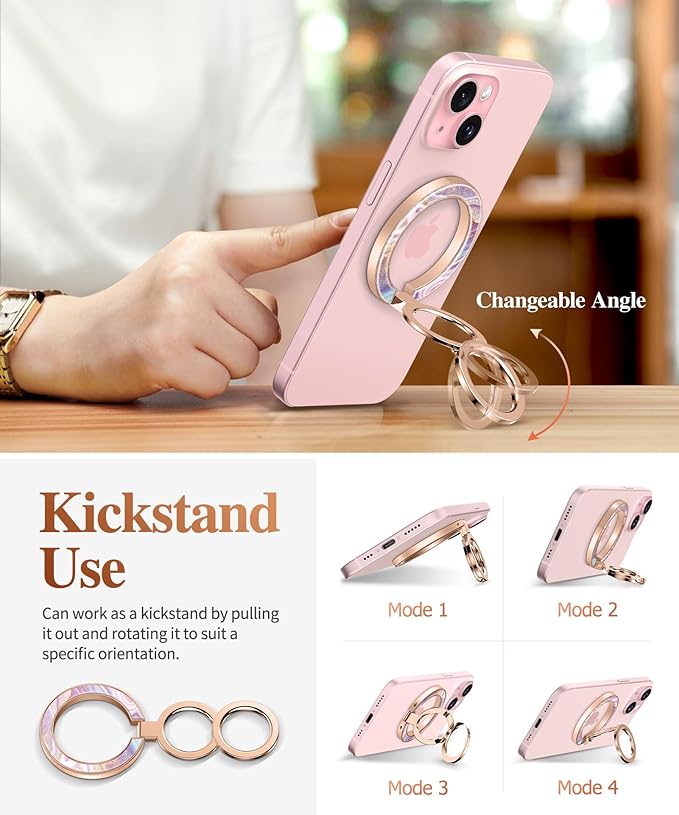 GVIEWIN Magnetic Phone Ring Holder, Compatible - Image 4