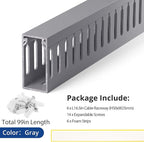 ZhiYo H2in x W1in Server Rack Cable Management Raceway, 99in Cable Raceway Kit - Image 5