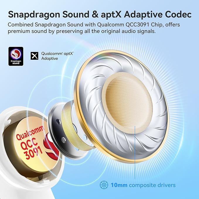 EarFun Air Pro 4 Adaptive Hybrid Noise Canceling Wireless Earbuds, Qualcomm - Image 3