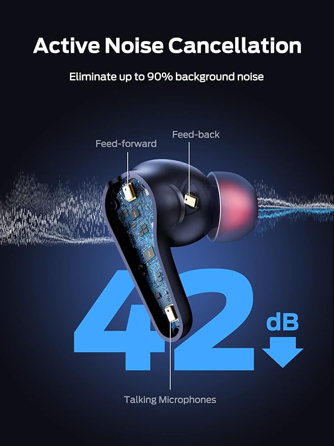 Monster Clarity 8.0 Hybrid Active Noise Cancelling Wireless Earbuds, 42dB - Image 2