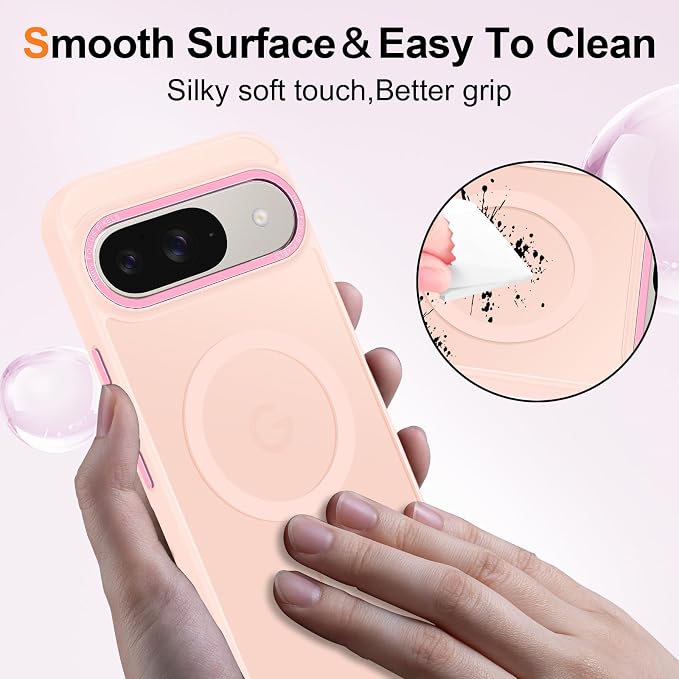 Magnetic for Google Pixel 9/Pixel 9 Pro Case, Shockproof Slim Translucent Matte - Image 5