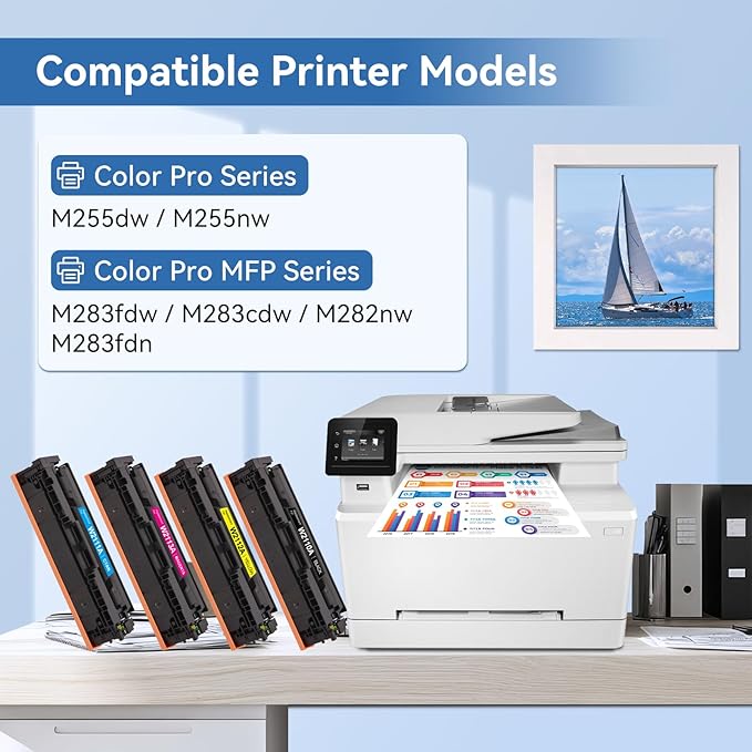 MYTONER 206A Toner Cartridges 4 Pack Compatible Replacement - Image 2