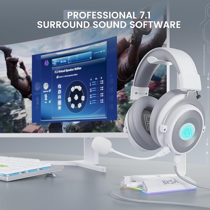 EKSA USB Gaming Headset for PC, Computer Headphones - Image 9
