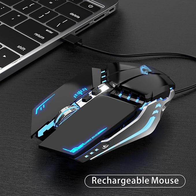 TENMOS T12 Wireless Gaming Mouse Rechargeable, 2.4G Silent Optical Wireless - Image 5
