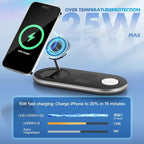 Wireless Charger iPhone Apple Qi2 Magsafe Charger 3 in 1 Charging Station Apple - Image 3