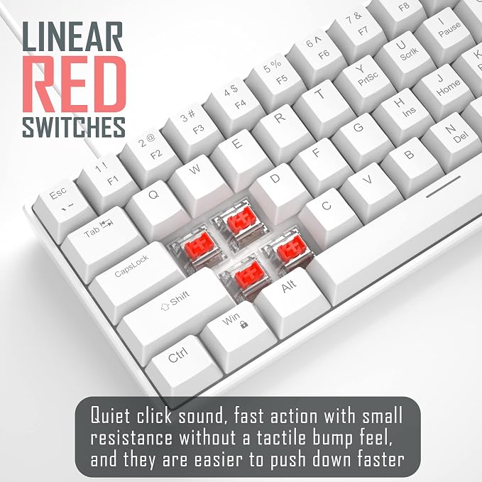 60% Mechanical Gaming Keyboard, Detachable Type-C Cable Mini Keyboard - Image 3