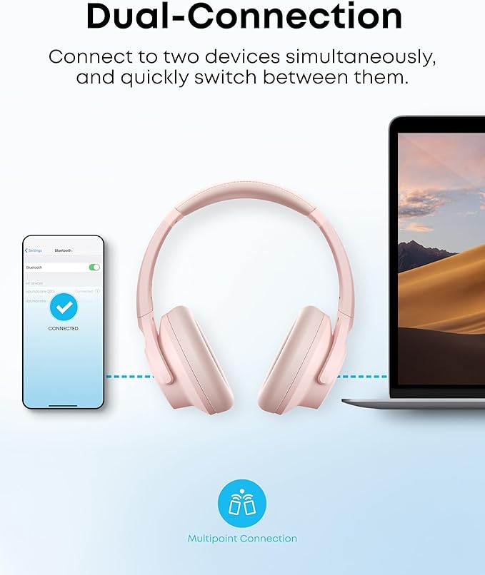 Soundcore by Anker Q20i Hybrid Active Noise Cancelling Headphones, Wireless - Image 7