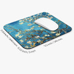 Square Mouse Pad Apricot Flower, Personalized Premium-Textured Custom Mouse Mat - Image 2
