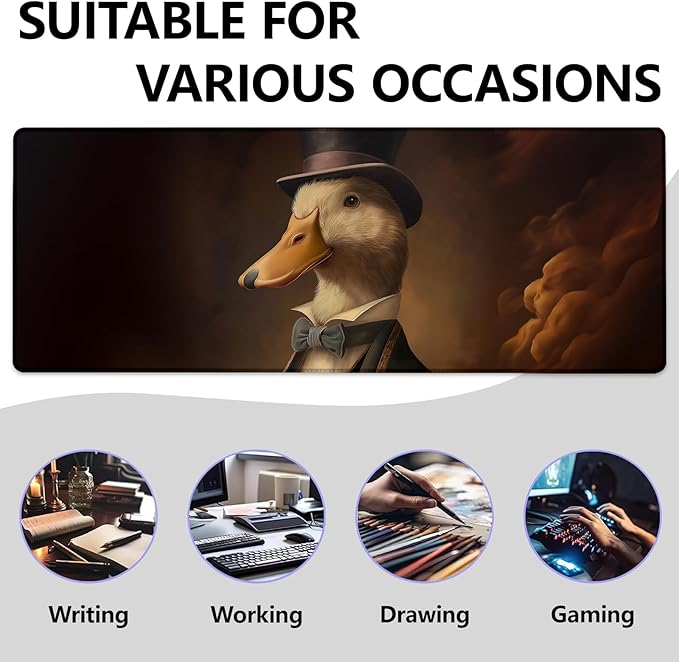 Duck Large Mouse Pad, Gaming Mouse Pad, Keyboard Mat, Non-Slip Rubber Base - Image 2