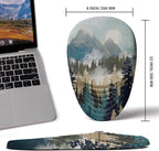 Ergonomic Mouse Pad with Wrist Rest Support, Memory Foam & PU, Forest Sunrise - Image 4