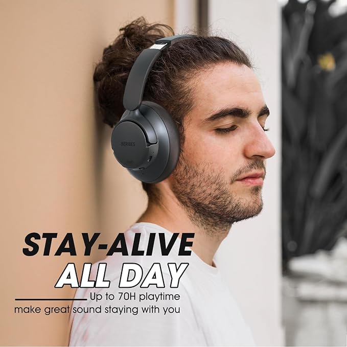 BERIBES Upgraded Hybrid Active Noise Cancelling Headphones - Image 5