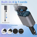 Retractable Car Charger with 100W, 4 in 1 Car Fast Charger - Image 6