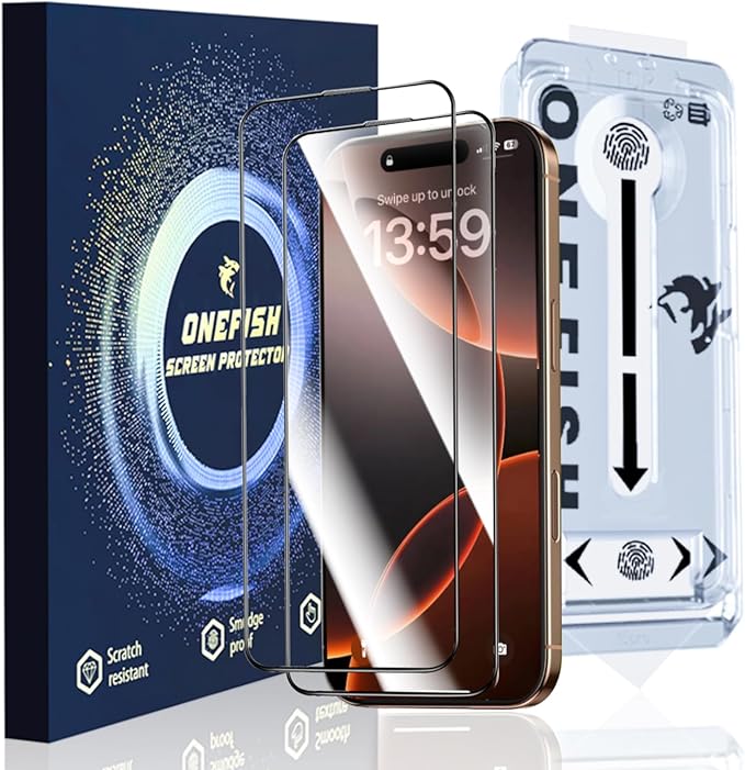 OneFish Full Edge Coverage Tempered Glass Screen Protector by OneFish