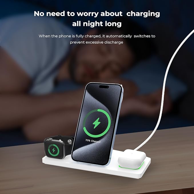 Wireless Charger Station 3 in 1, Fast Charging - Image 6