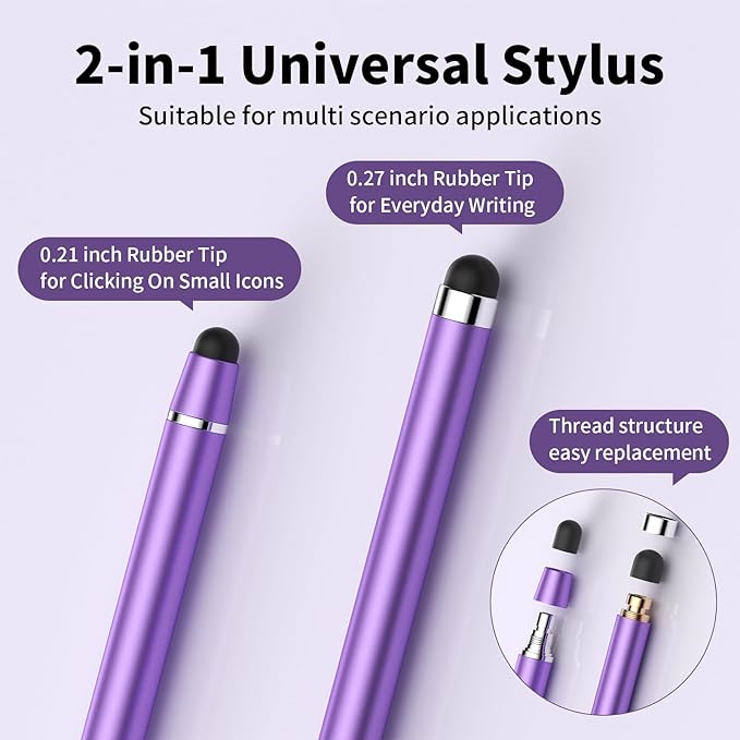 Stylus Pen for Touchscreen, 2 in 1 High Precision and Sensitivity Stylus - Image 2