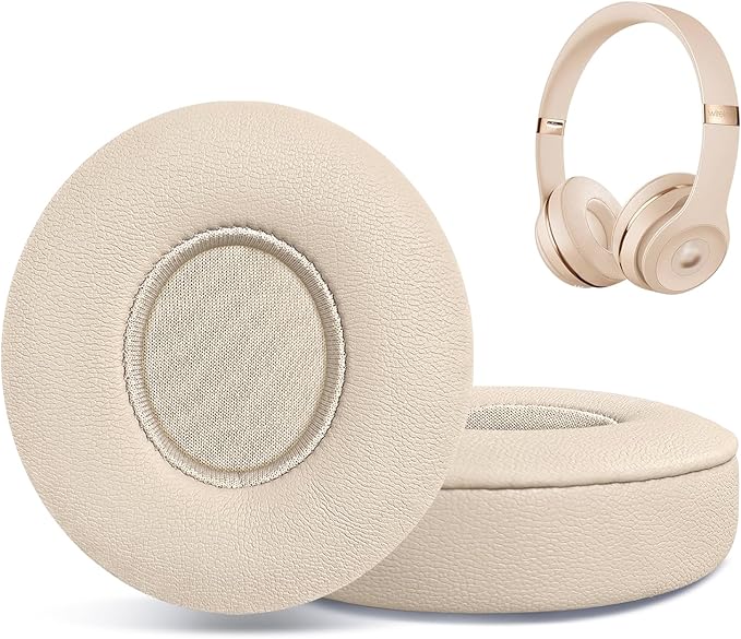 Replacement Ear Pads for Beats Solo 2 & Solo 3 Wireless On-Ear Headphones by HAOMUK
