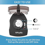 TiFFCOFiO Outdoor Timer Outlet for Lights, 24 Hour Mechanical, Outdoor Light - Image 6