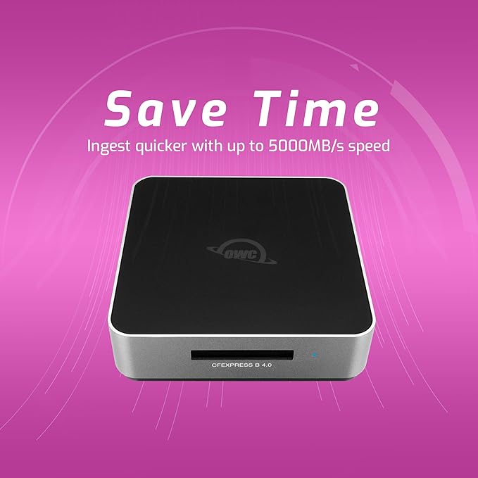 OWC Atlas USB4 CFexpress 4.0 Type B Card Reader, 40Gb/s USB4 USB-C Port - Image 2